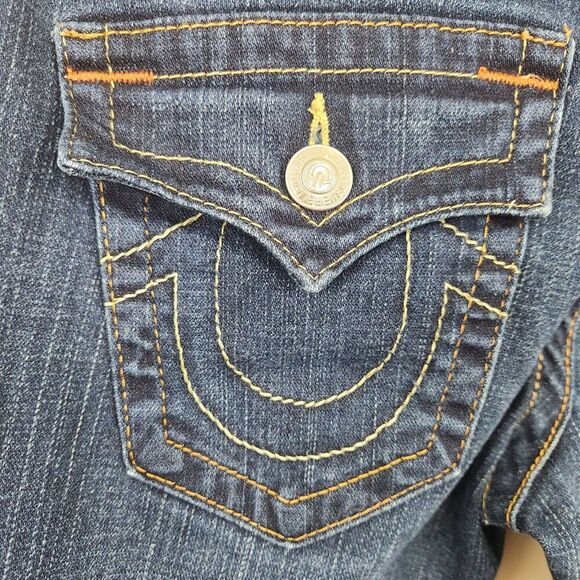 True Religion Jeans Joey SZ 29 Low Rise Y2K Flare Flap Pocket‎ Denim Boot Cut - Picture 7 of 14